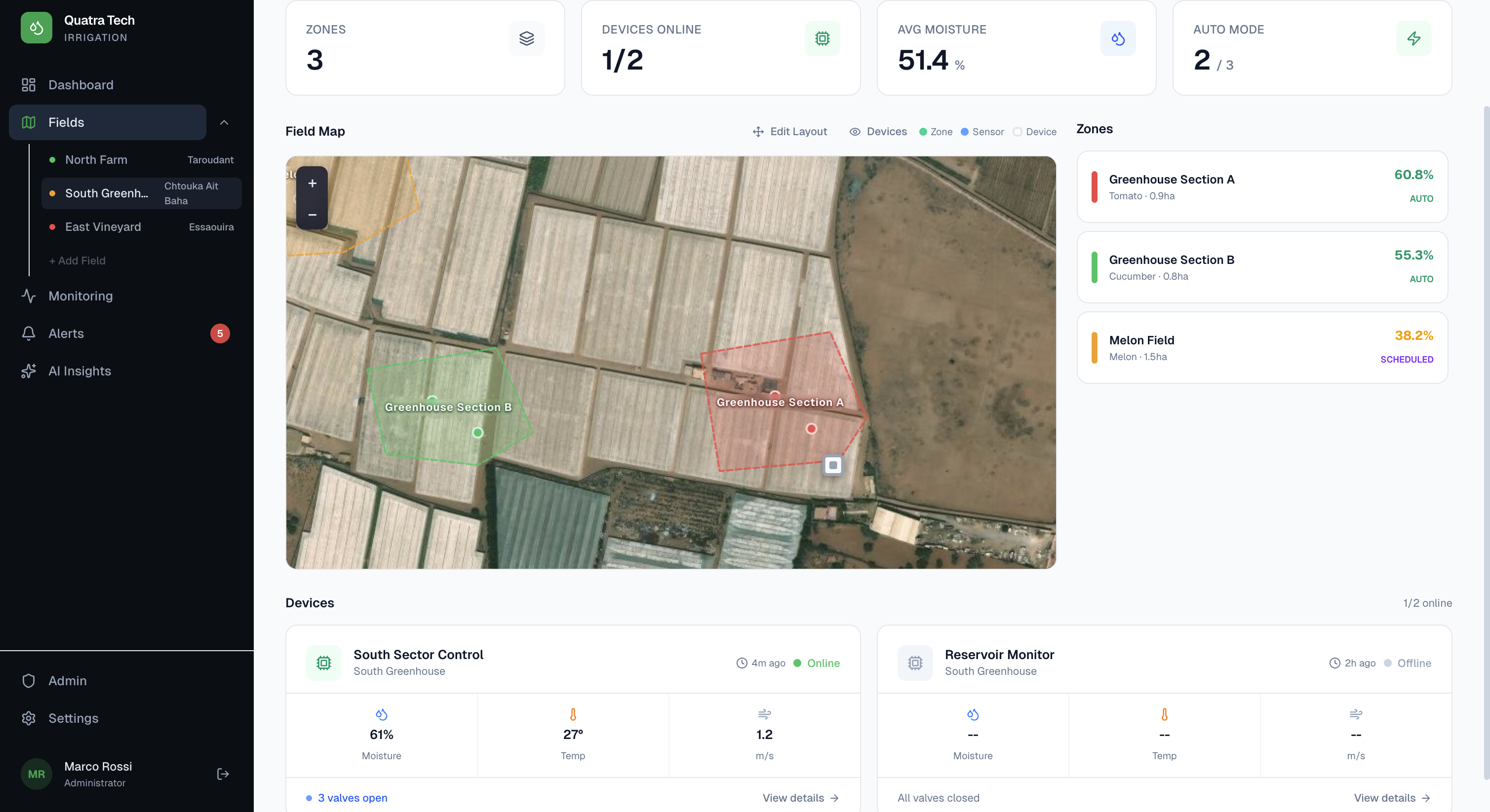 Quatra Tech Field Map